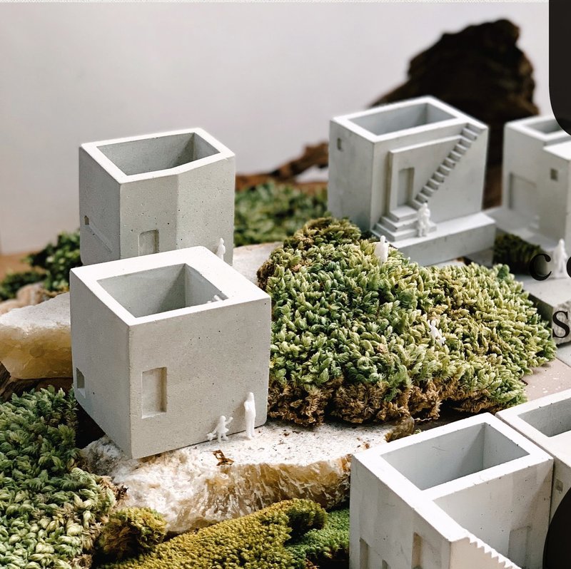 URBAN LIFE CITY set of 4 pieces - 摆饰 - 水泥 灰色