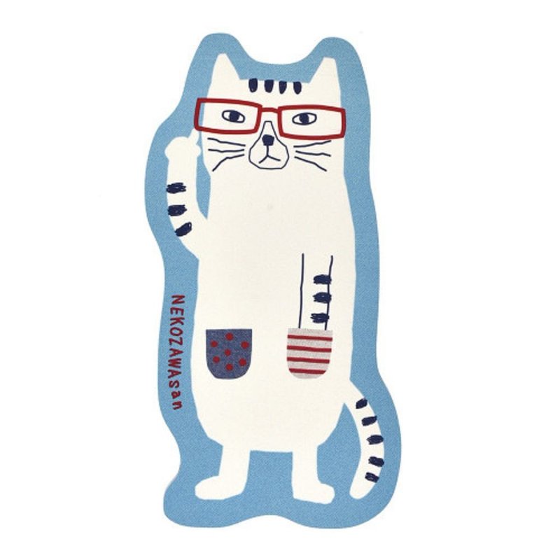 Kusuguru Japan柔软地垫吸水速干止滑底造型天然橡胶地垫 猫泽-蓝 - 其他 - 其他人造纤维 蓝色