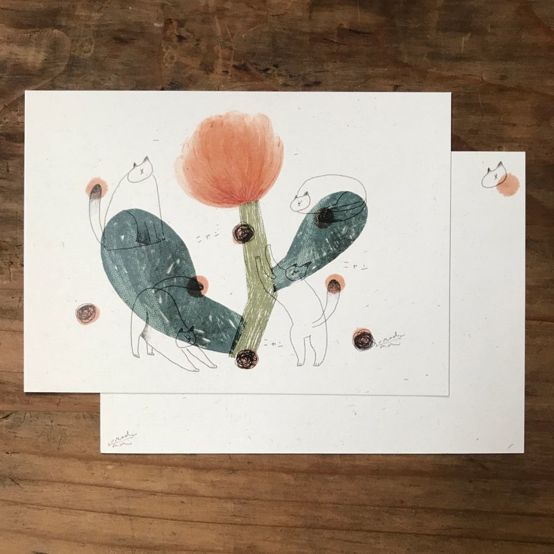 猫咪之日 - 明信片 - 卡片/明信片 - 纸 