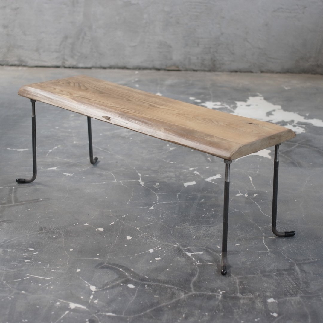 wood iron table 33*89*29 - 餐桌/书桌 - 木头 咖啡色