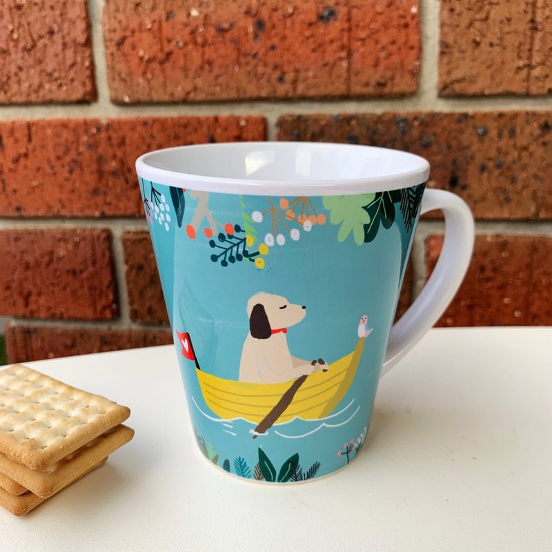 NEW Latte Mug - Love My Dog Series : Home Is Where My Dog Is - 咖啡杯/马克杯 - 陶 多色