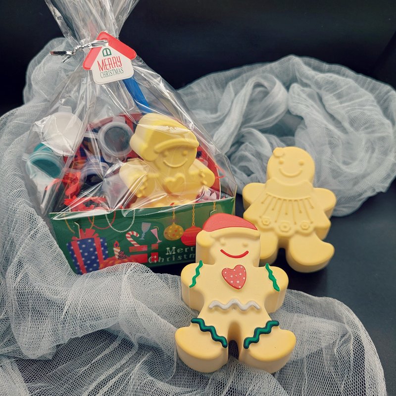 姜饼人•扩香石•彩绘DIY•圣诞节•付香氛•颜料•画笔•圣诞礼 - 蜡烛/香氛/手工皂 - 石头 多色