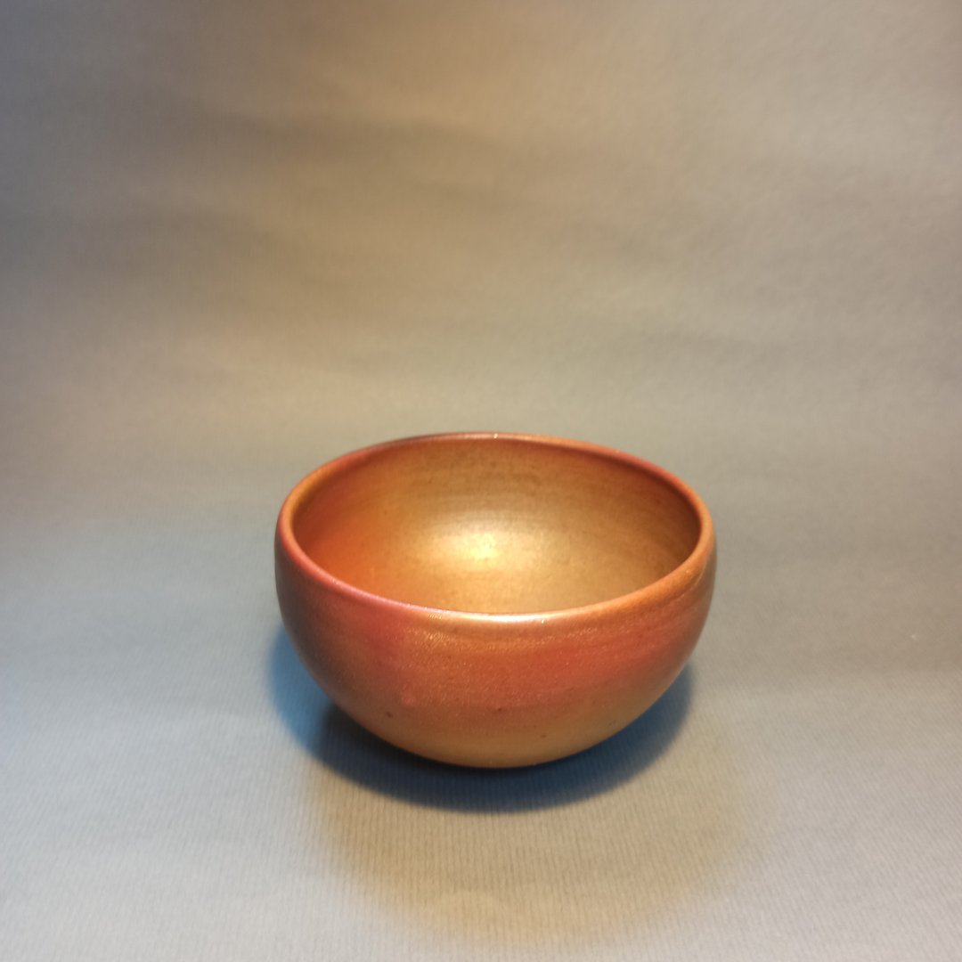 柴烧金饮彩钵型茶碗陈炫亨手创陶 - 茶具/茶杯 - 陶 金色