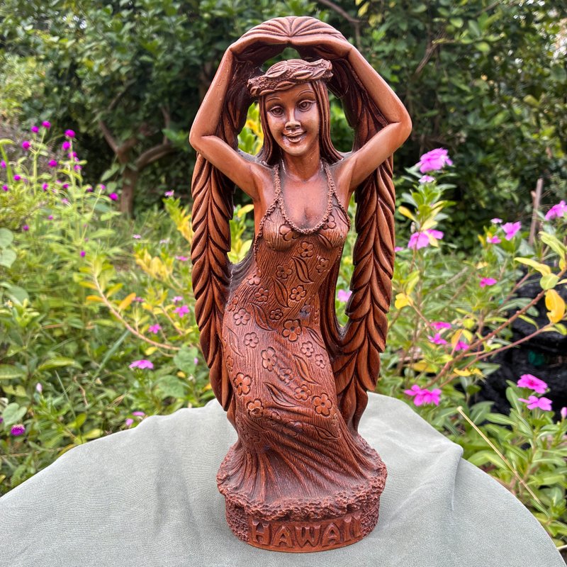 Vintage 1989 Coco Joes Maile Laka Goddess Of Hula Figure - 摆饰 - 树脂 咖啡色