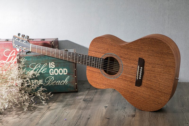 台湾原创 guitarman M-11B 40寸 桃花心木合板手工40寸OM桶身吉他 - 吉他/乐器 - 木头 