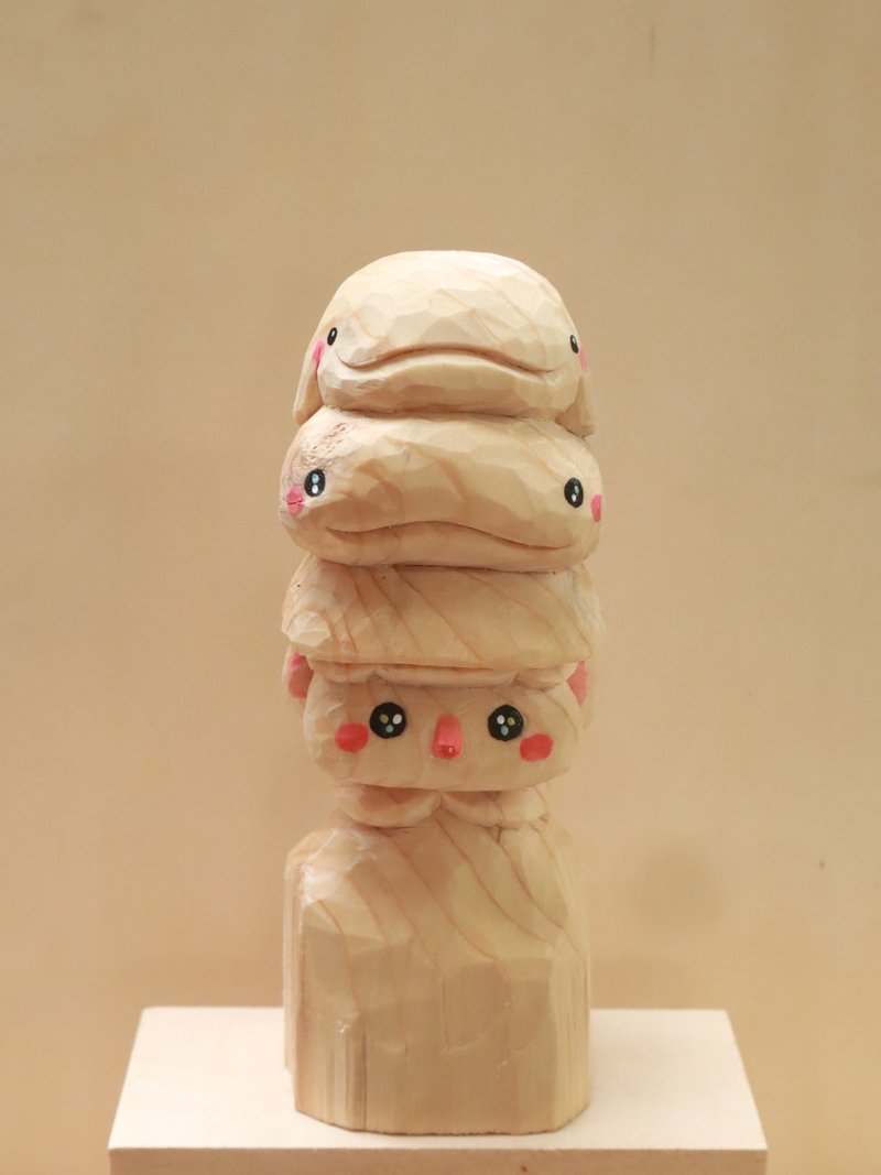 女孩松木纹理 - 摆饰 - 木头 