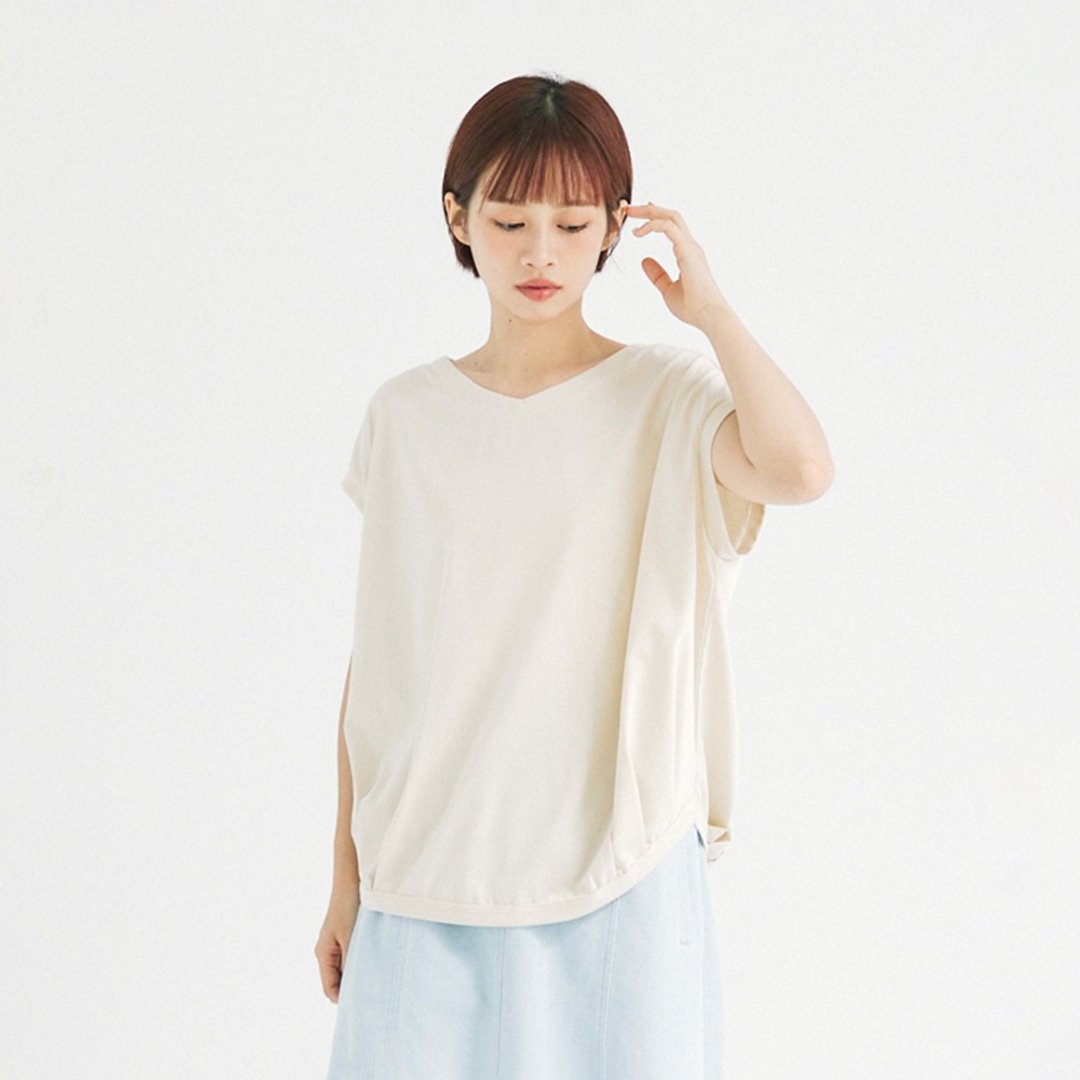 【Simply Yours】小V领无袖上衣 黄F - 女装 T 恤 - 棉 黄色