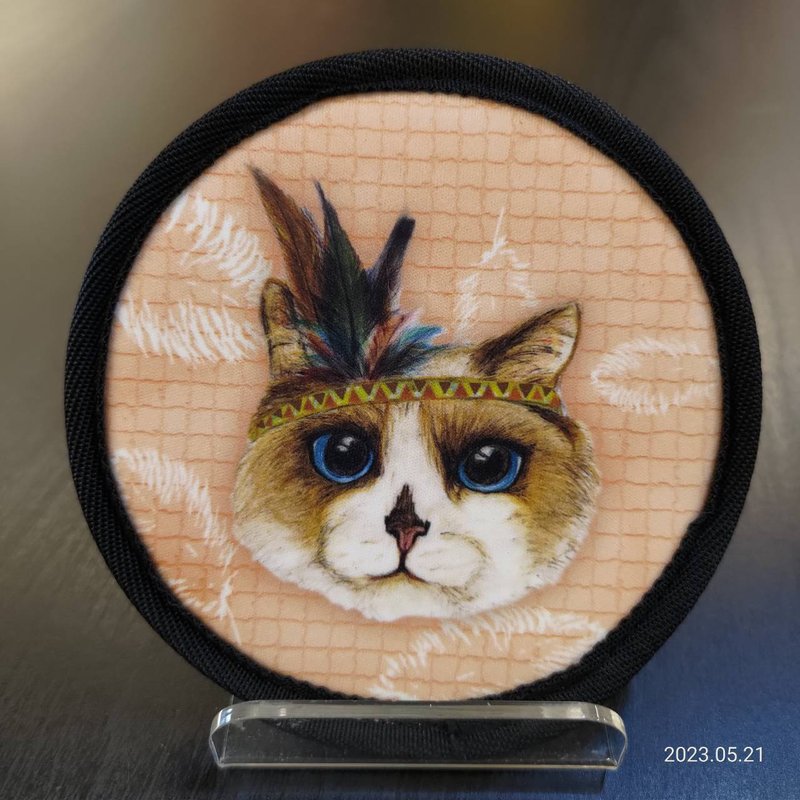 三猫小铺-潜水布超吸水杯垫-可爱猫 - 杯垫 - 其他人造纤维 