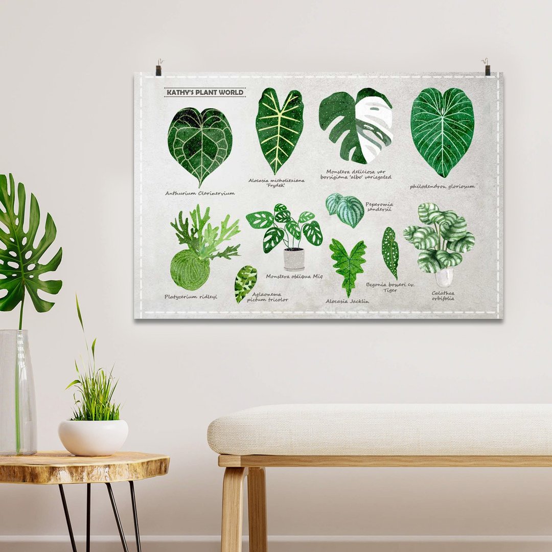定制化 植物图鉴 棉麻挂布 餐垫 - 海报/装饰画/版画 - 棉 多色