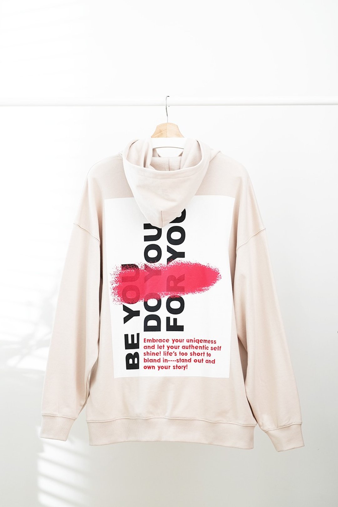 BE YOU unisex hoodie by Toby Black - 中性连帽卫衣/T 恤 - 棉 粉红色