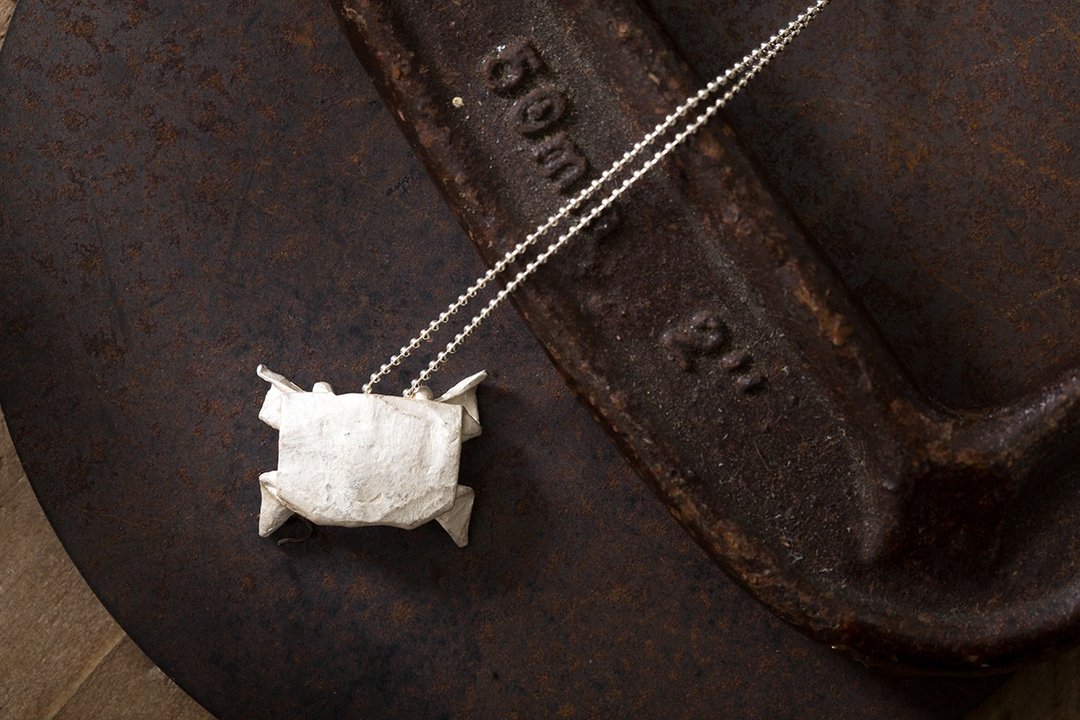 Origamini 小折学 纯银 蟹项链 925 Silver Crab Necklace - 项链 - 纯银 白色