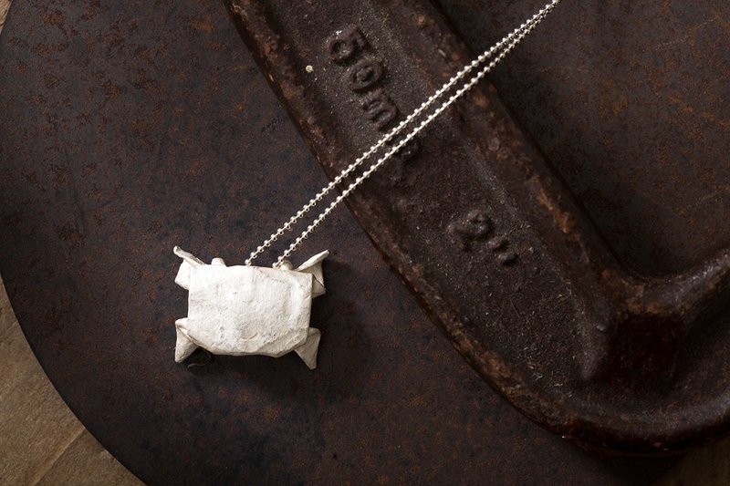 Origamini 小折学 纯银 蟹项链 925 Silver Crab Necklace - 项链 - 纯银 白色