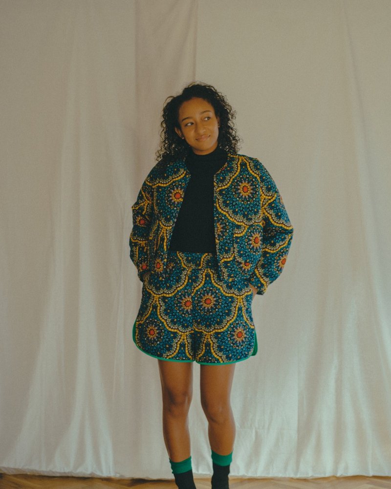 AFRICA REVERSIBLE PADDED SHORT BLOUSON (LIVE FREELY) - 女装休闲/机能外套 - 聚酯纤维 绿色
