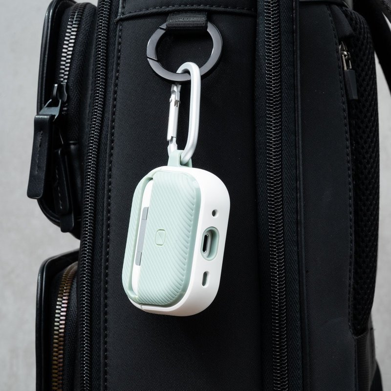 AirPods Pro 2  Clyde 卡扣式双料保护套 附登山扣 -奶油白/薄荷 - 耳机收纳 - 其他材质 绿色