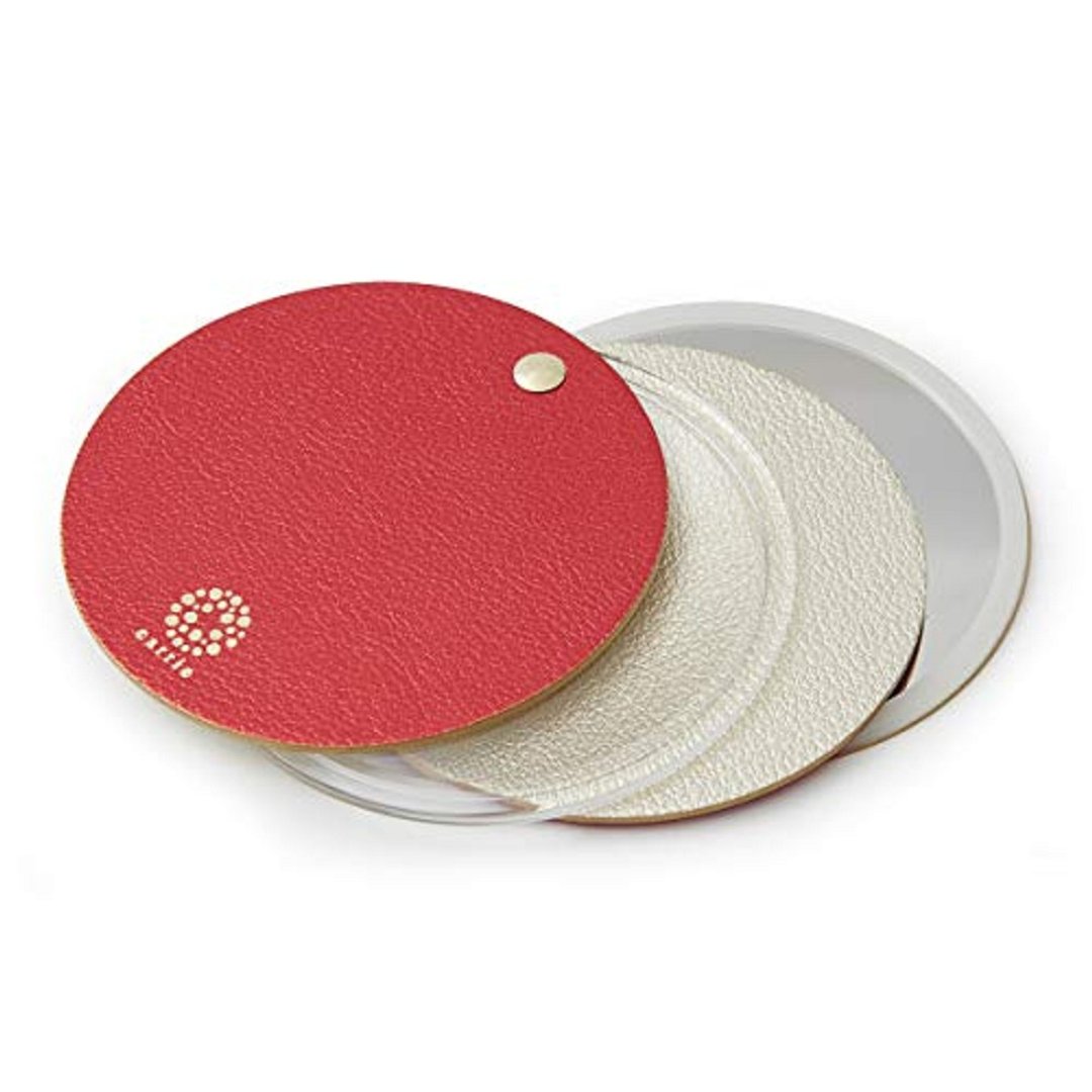 Carrie Magnifying Glass & Pocket Mirror/ Deluxe Red - 彩妆刷具/镜子/梳子 - 其他材质 红色