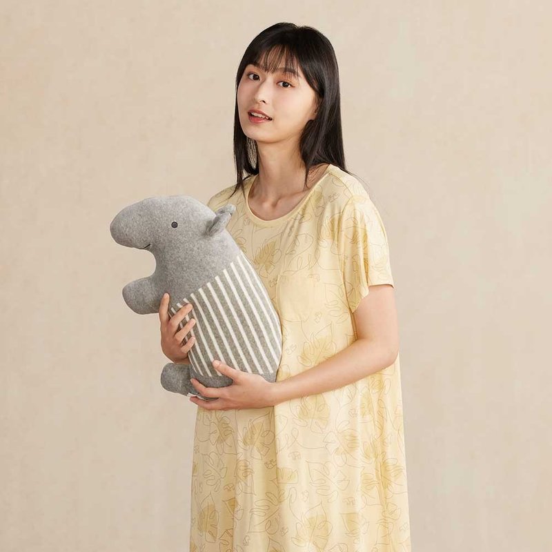 马来貘午安枕-迷雾灰 - 颈枕/旅行枕 - 棉．麻 灰色