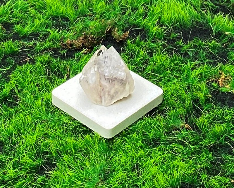 天然原矿能量白水晶共生绿帘石 疗愈 开运 - 摆饰 - 水晶 多色
