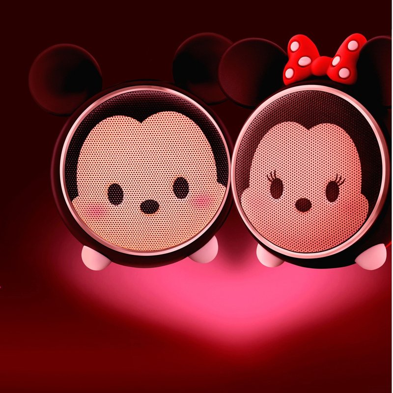 Goody Bag InfoThink TSUM TSUM玩音乐蓝牙灯光喇叭-米奇米妮2入 - 扩音器/喇叭 - 其他金属 红色