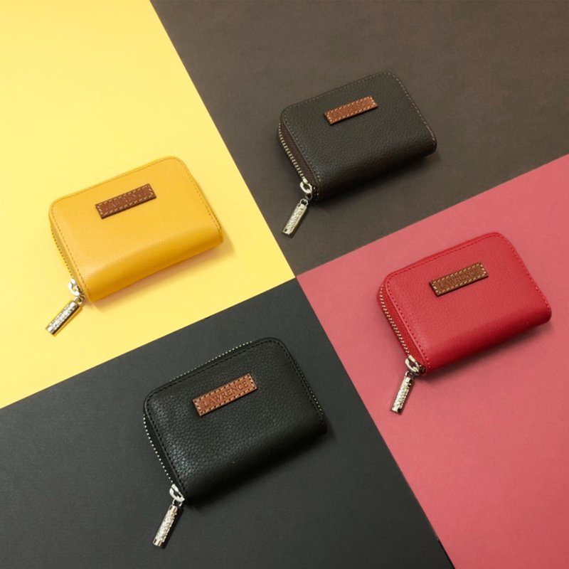 多色压纹牛皮零钱包 生日礼物 - 零钱包 - 真皮 多色