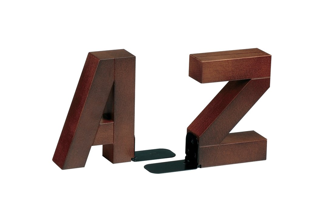 A-Z 书挡 实木书架 AZ Bookends - 收纳用品 - 木头 黄色
