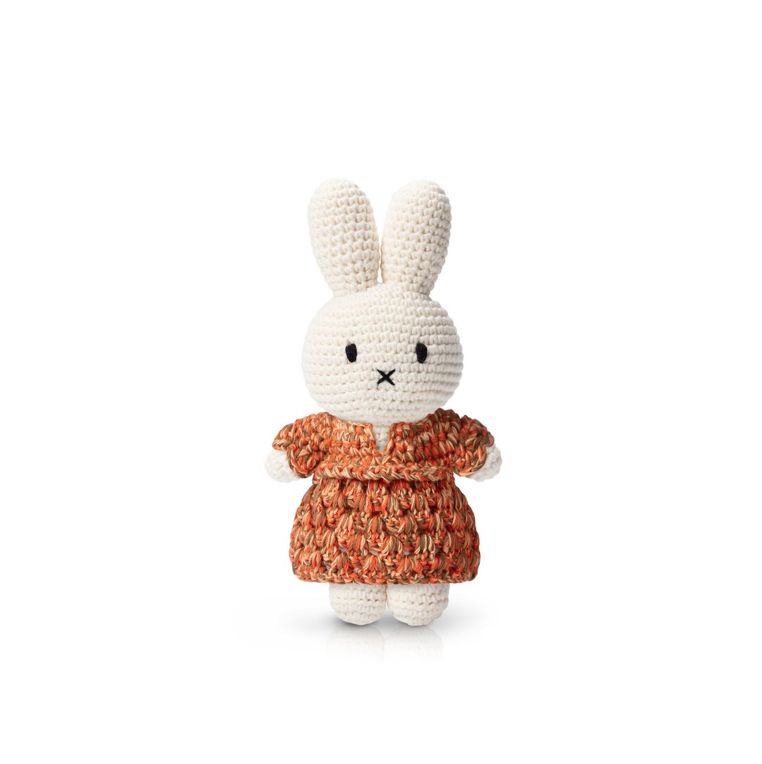 荷兰 Just Dutch | Miffy 米飞兔 编织娃娃和她的 Kaap Skil 洋装 - 玩偶/公仔 - 棉 多色