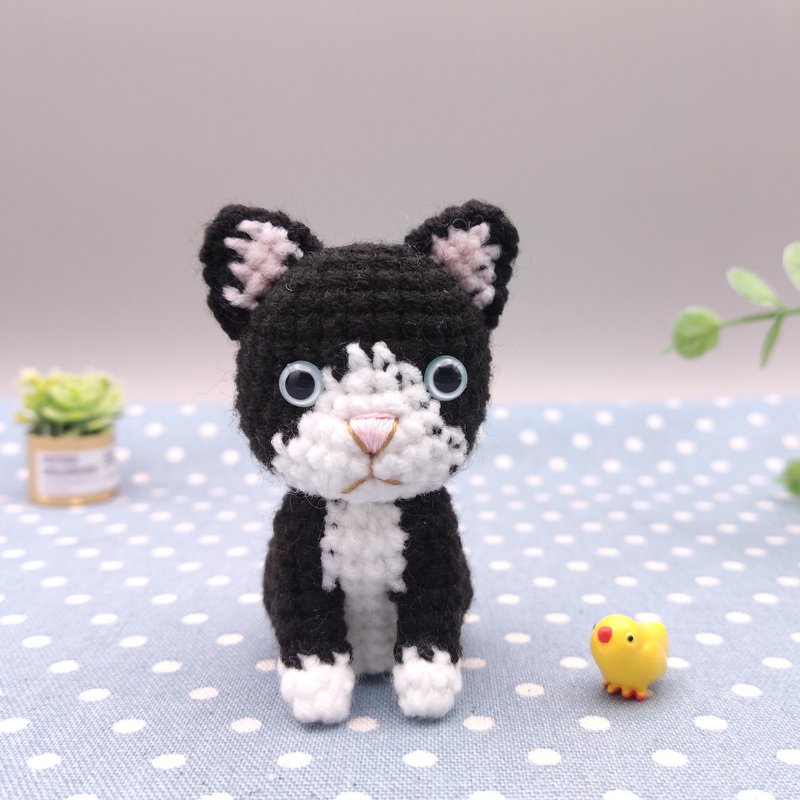 【现货】 小小一只 奔驰猫 纯手工 钩针编织娃娃 - 玩偶/公仔 - 其他人造纤维 黑色