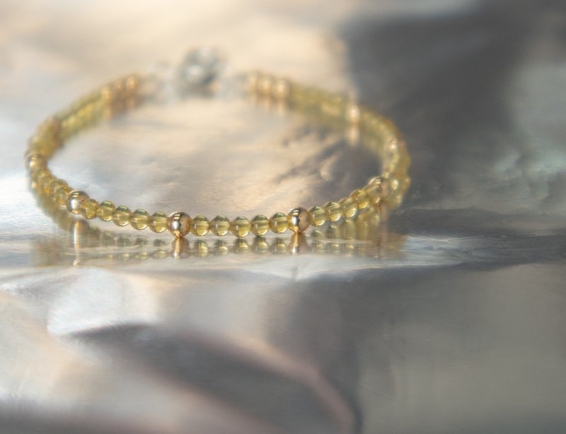 十一月诞生石.姐妹礼物.925 SILVER黄晶2.5mm- 细致 - 手链/手环 - 半宝石 黄色