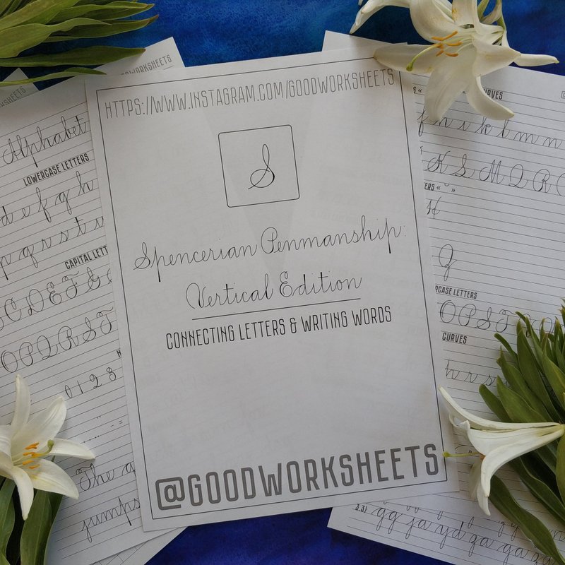 Spencerian Penmanship 垂直版。连接字母和写单词PDF - 手工艺教程/工具书 - 其他材质 