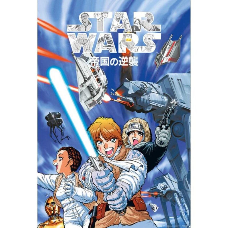 【星际大战:帝国的逆袭】日本漫画第一集封面海报/Star Wars - 海报/装饰画/版画 - 纸 蓝色