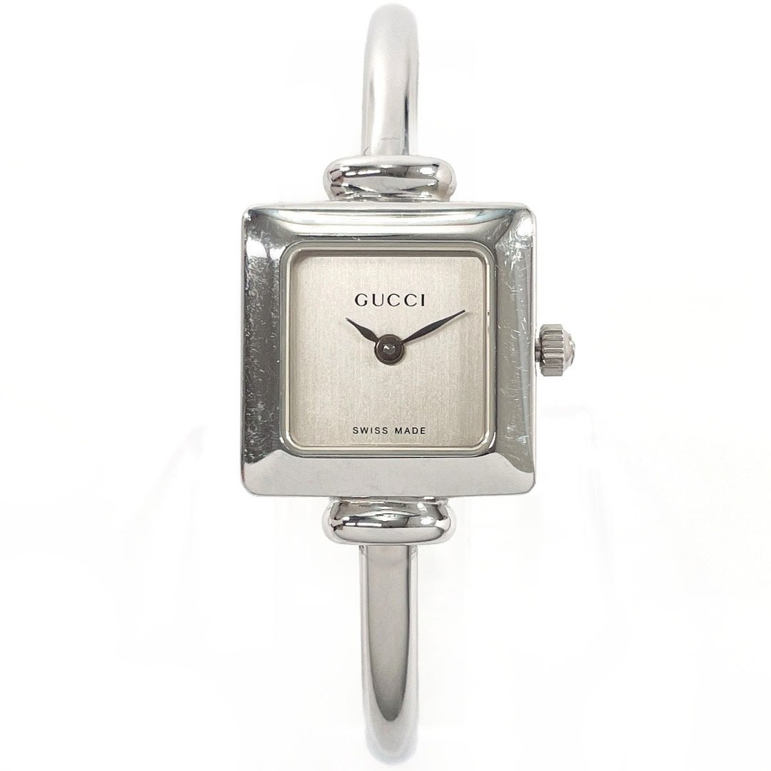 【日本直邮 二手美品】Gucci GUCCI 腕表 1900L 不锈钢 银色 石英 古董 表环式腕表 方形表盘 - 女表 - 不锈钢 银色
