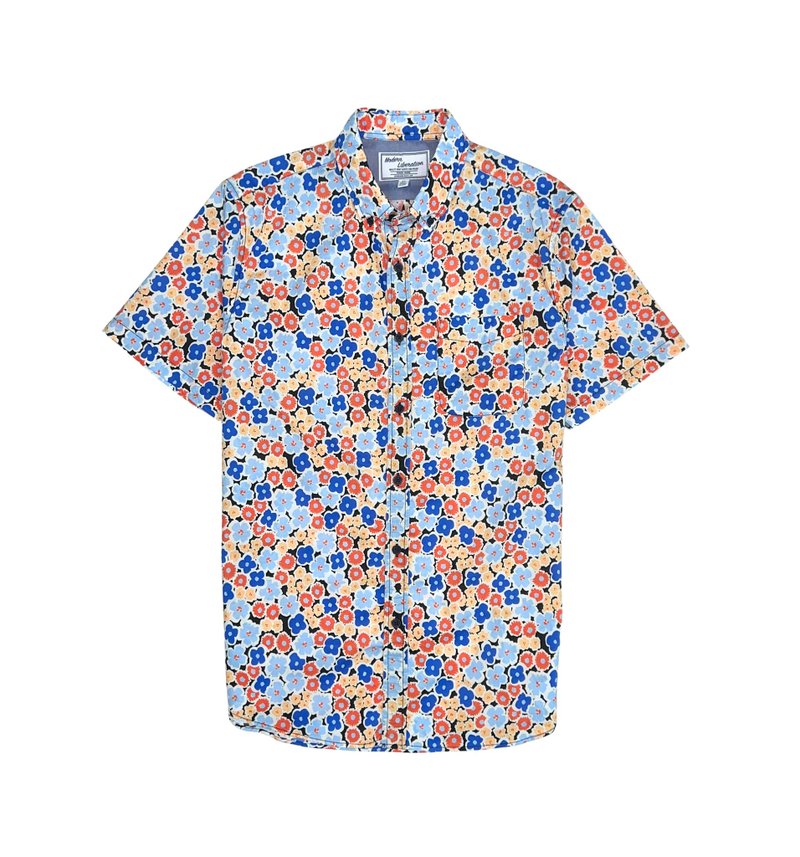 Men's Color Flower Shirt 男装彩色花衬衫 - 男装衬衫 - 棉．麻 白色