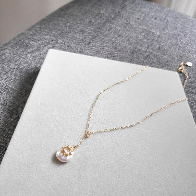 微笑曙光 - 霓彩珍珠Y字长项链 - 项链 - 其他材质 