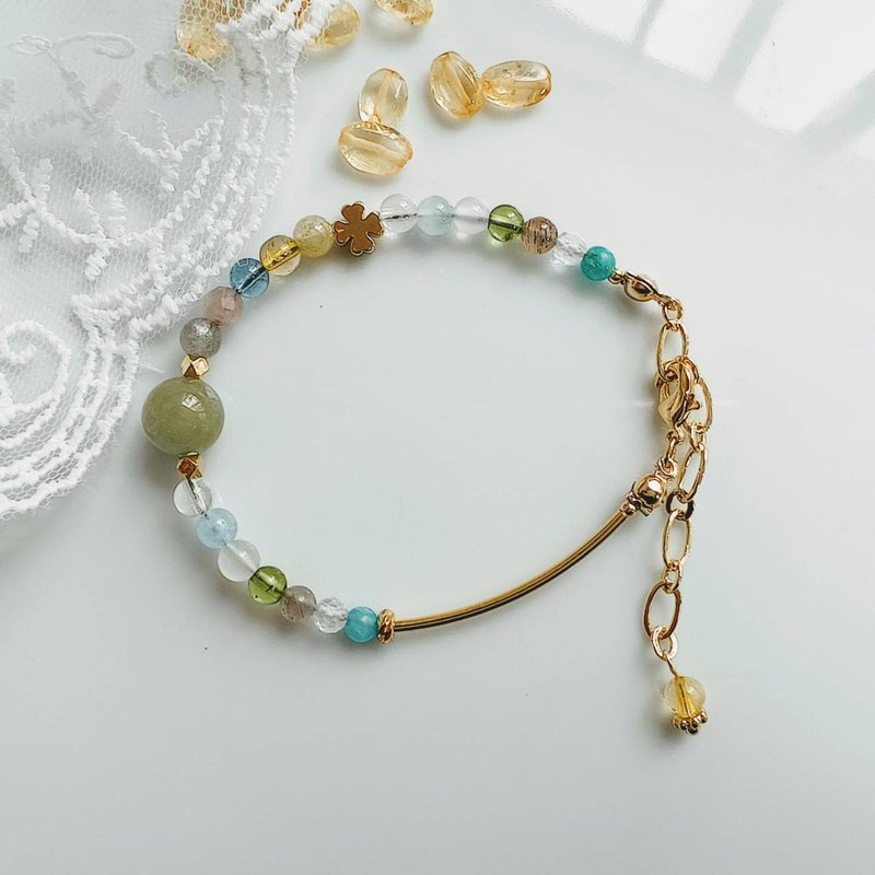 C.Lady晶女子。脉轮水晶系列－糖果水晶手链 - 手链/手环 - 水晶 绿色