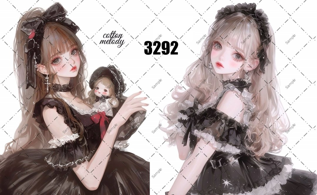 original sticker no.3292 人物贴纸 原创贴纸 原创人物贴纸 装饰贴纸 cotton melody - 贴纸 - 纸 