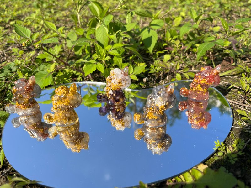 Orgonite 奥刚能量独角兽 迷你独角兽系列 - 摆饰 - 半宝石 紫色