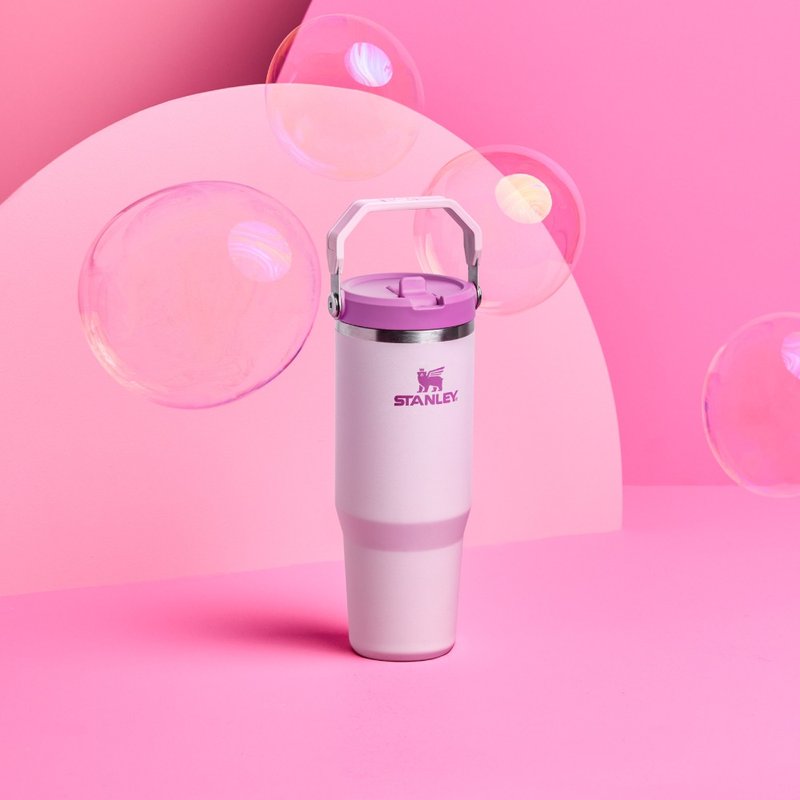 STANLEY 经典系列 IceFlow 手提吸管杯2.0 0.88L / 春樱粉 - 保温瓶/保温杯 - 不锈钢 多色