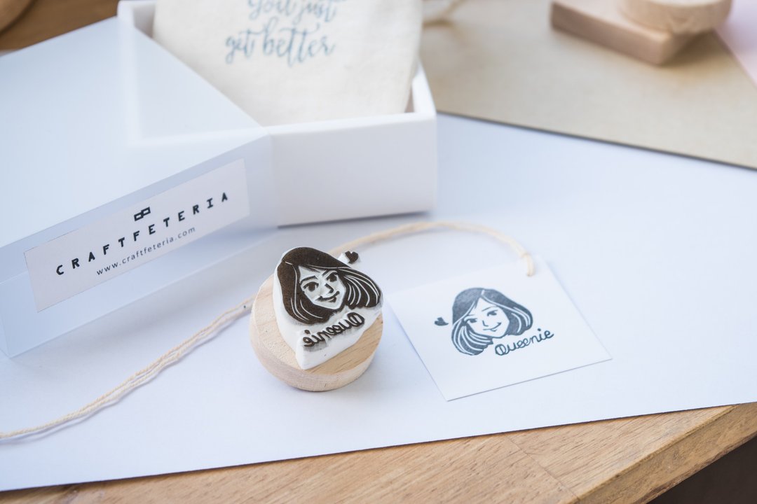 Single portrait rubber stamp (S) - 印章/印台 - 橡胶 