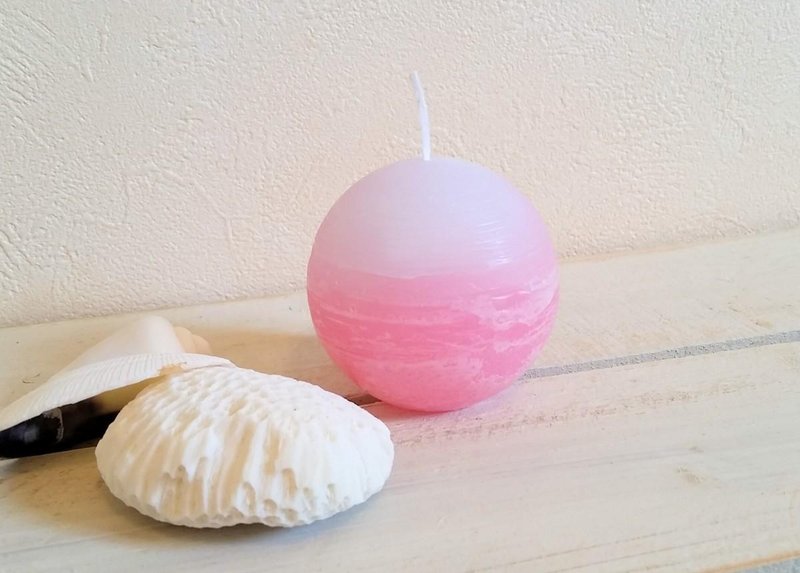 joy ~ mini planet candle ~ - 蜡烛/烛台 - 蜡 粉红色