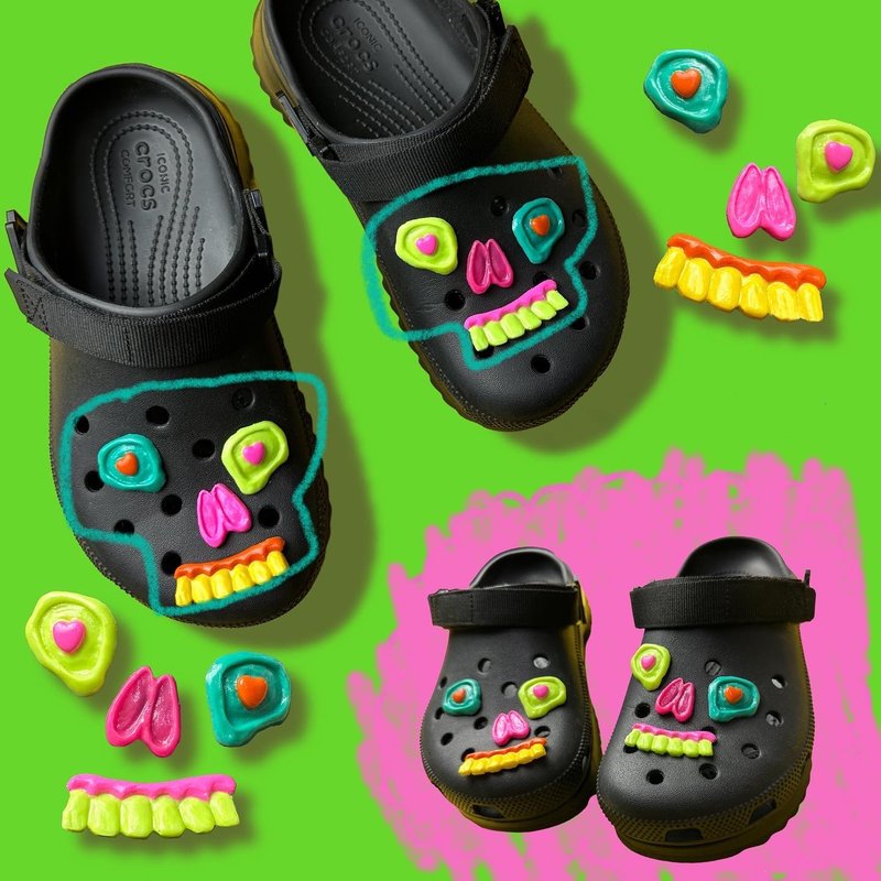 Skull Shoe charms - 其他 - 树脂 多色