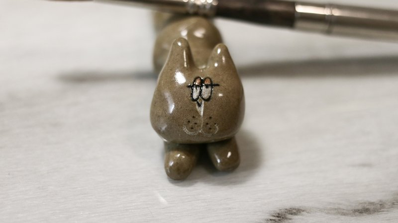 大便猫 筷架/笔架  陶器 - 筷子/筷架 - 陶 咖啡色