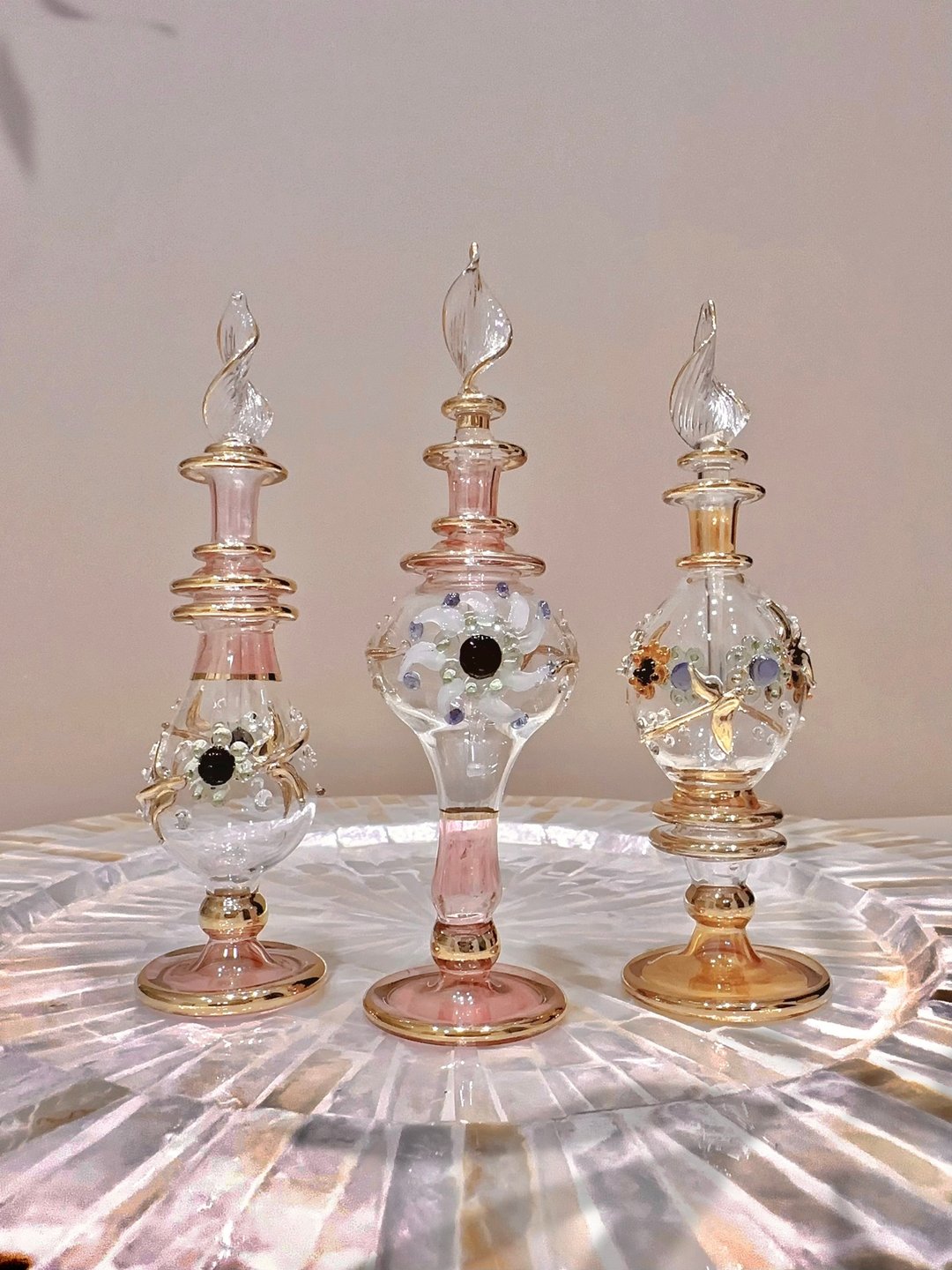 太阳神系列-手工埃及玻璃香水瓶/香精瓶/空瓶/盲盒-随机出货 - 香薰/精油/线香 - 玻璃 多色