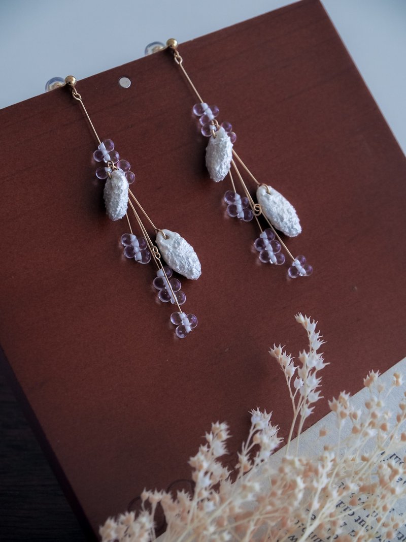 降雨之时 14KGF 耳环 / 耳夹 - 耳环/耳夹 - 其他材质 白色