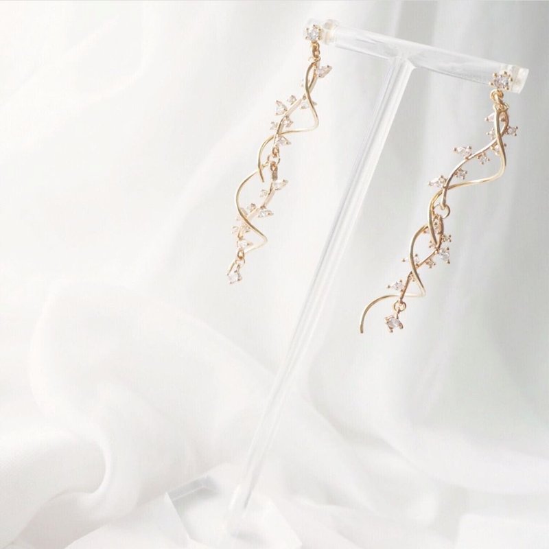 新娘耳环 新娘耳夹 生日礼物 优雅 耳环 耳夹 定制化 定制 - 耳环/耳夹 - 其他金属 白色