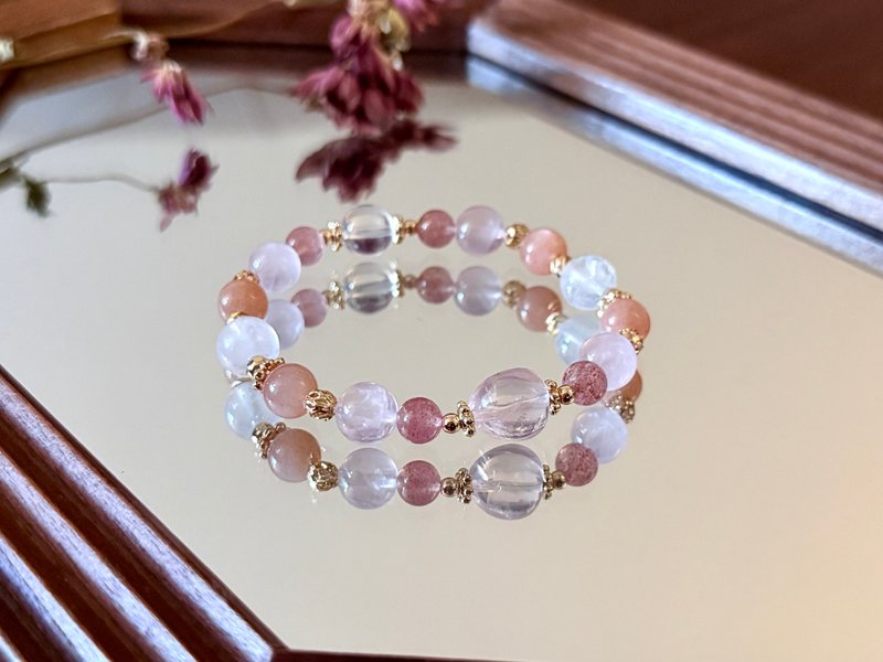 欧若拉/ 14K金天然水晶能量手链/ 定制礼物 - 手链/手环 - 水晶 