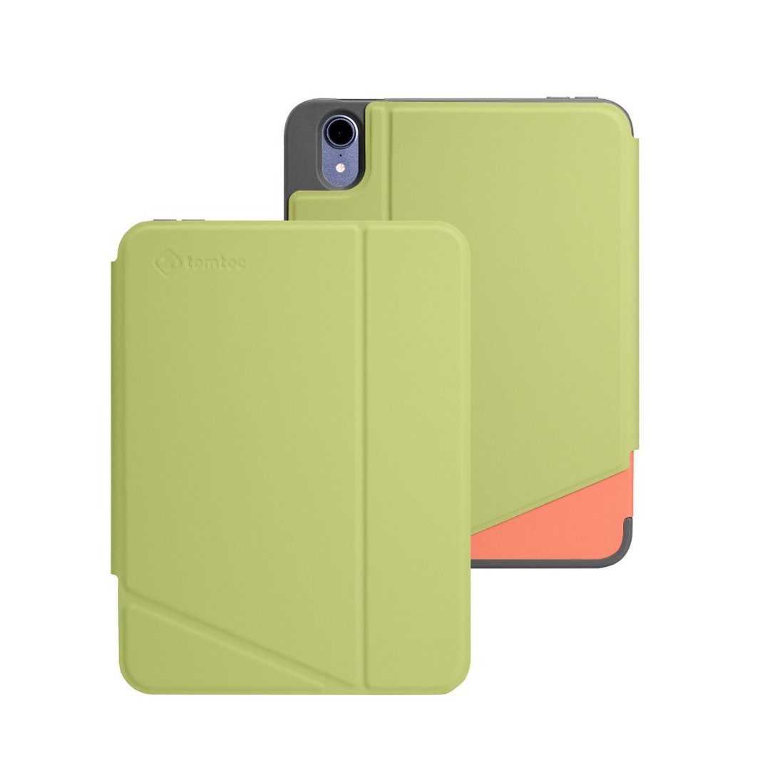 Tomtoc 多角度折叠平板保护套,酪梨绿,适用 iPad mini 6 - 平板/电脑保护壳 - 塑料 绿色