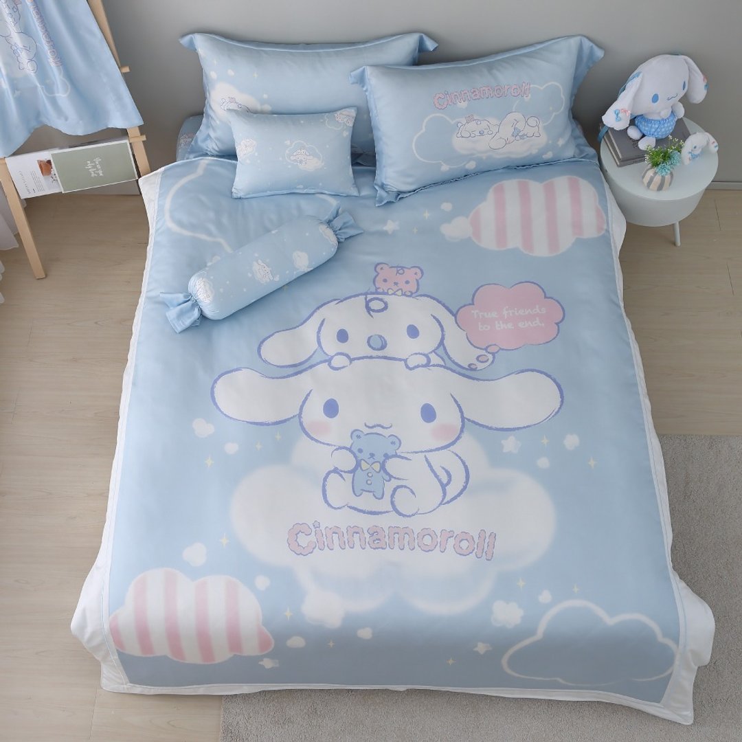 大耳狗 - 床包/枕套/两用被 - 云朵乐园 - 适用 IKEA 长度 200 厘米 - 台湾制 - 寝具 - 丝．绢 