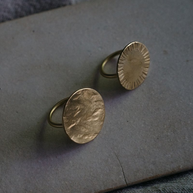 太阳满月 戒指 - 戒指 - 其他材质 金色