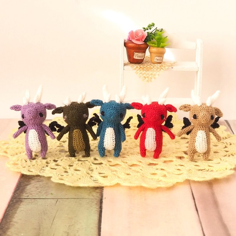 【按订单生产】超小型龙 amigurumi - 玩偶/公仔 - 聚酯纤维 多色