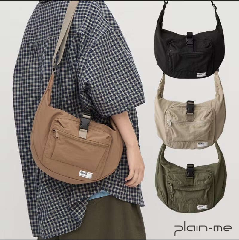plain-me 轻量旅行半月包 l 防泼水 l 侧背包  l 斜背包 - 侧背包/斜挎包 - 尼龙 