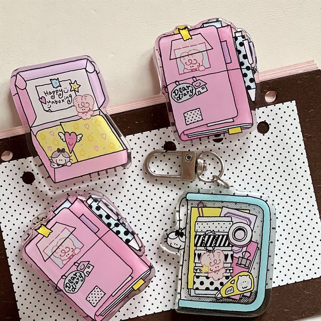 原創壓克力手帳夾 / 手帳掛件夾子 / 文創吊飾夾配件 - 其他 - 纸 多色